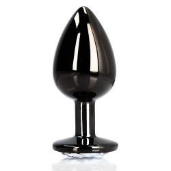 Ouch! Bijou anal Round Gem S 6 x 2.6cm Noir-transparent